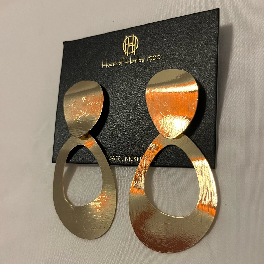 House of Harlow 1960 Gold drop earrings